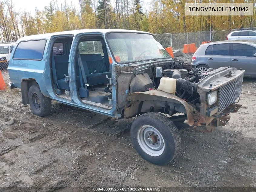 1990 Chevrolet Suburban V2500 VIN: 1GNGV26J0LF141042 Lot: 40393525