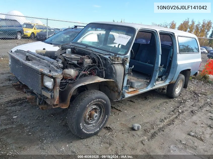 1990 Chevrolet Suburban V2500 VIN: 1GNGV26J0LF141042 Lot: 40393525