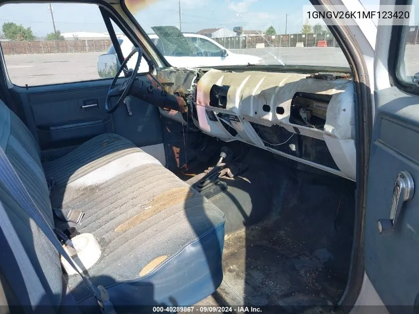 1GNGV26K1MF123420 1991 Chevrolet Suburban V2500