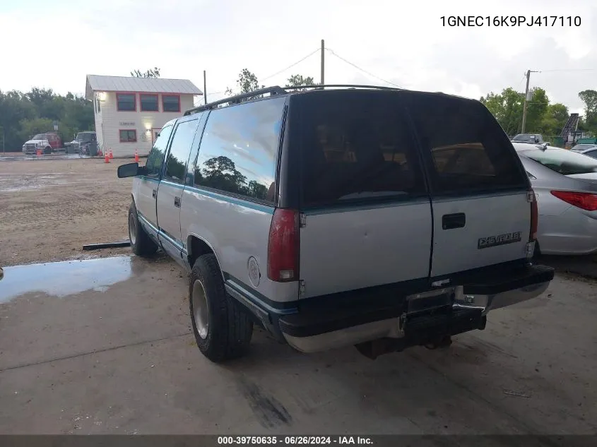 1993 Chevrolet Suburban C1500 VIN: 1GNEC16K9PJ417110 Lot: 39750635