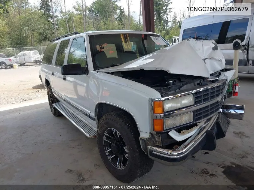 1993 Chevrolet Suburban C2500 VIN: 1GNGC26N7PJ362679 Lot: 39957151