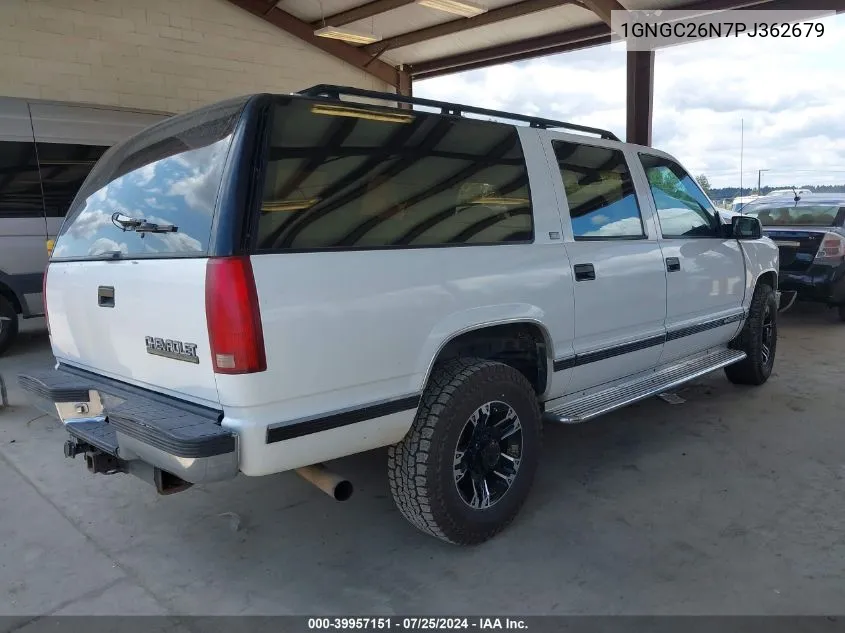 1993 Chevrolet Suburban C2500 VIN: 1GNGC26N7PJ362679 Lot: 39957151