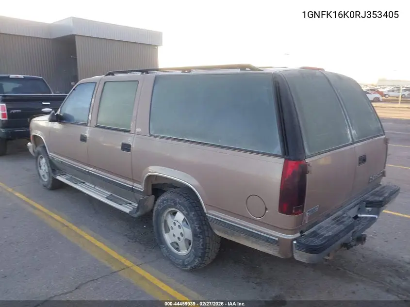 1994 Chevrolet Suburban K1500 VIN: 1GNFK16K0RJ353405 Lot: 44459939