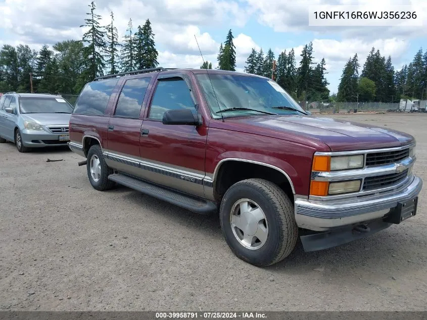 1998 Chevrolet Suburban VIN: 1GNFK16R6WJ356236 Lot: 39958791