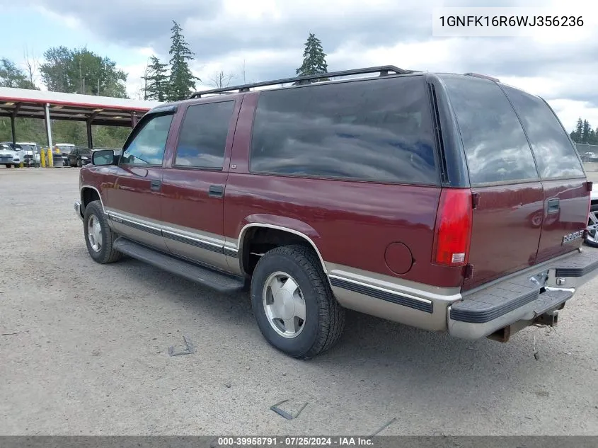 1998 Chevrolet Suburban VIN: 1GNFK16R6WJ356236 Lot: 39958791