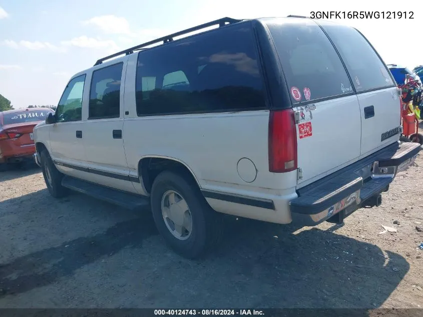 1998 Chevrolet Suburban VIN: 3GNFK16R5WG121912 Lot: 40124743