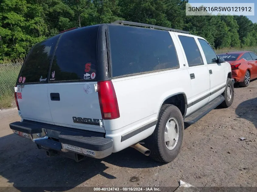 1998 Chevrolet Suburban VIN: 3GNFK16R5WG121912 Lot: 40124743