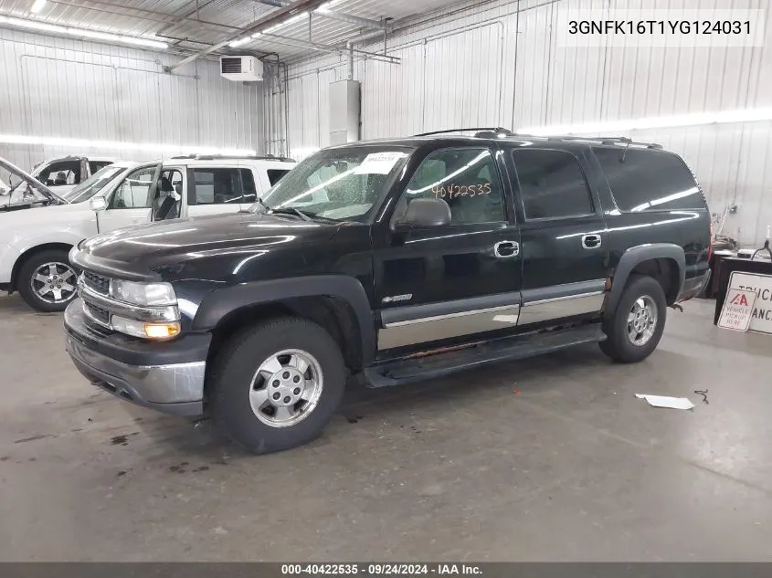 3GNFK16T1YG124031 2000 Chevrolet Suburban K1500