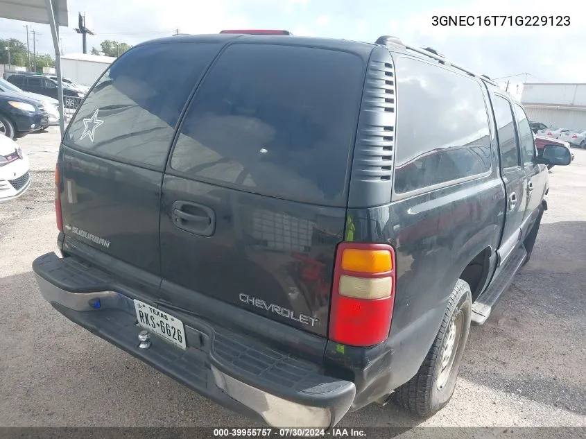 2001 Chevrolet Suburban Ls VIN: 3GNEC16T71G229123 Lot: 39955757