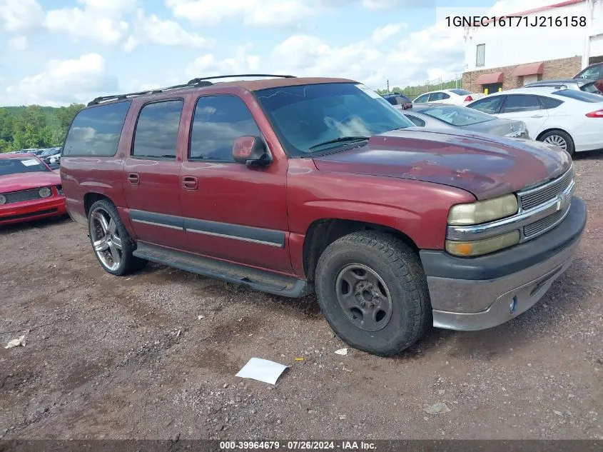 1GNEC16T71J216158 2001 Chevrolet Suburban Lt