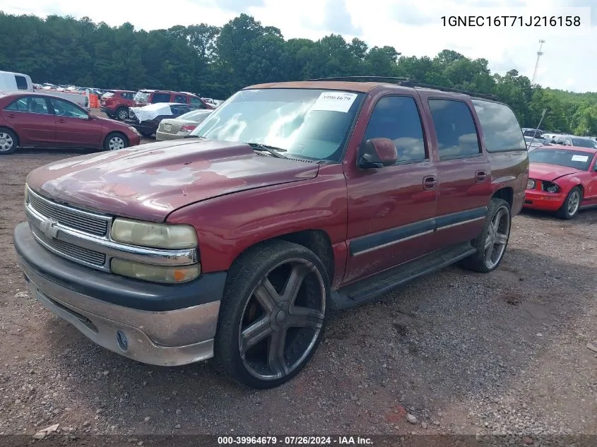 1GNEC16T71J216158 2001 Chevrolet Suburban Lt