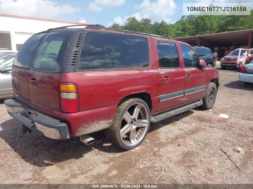 1GNEC16T71J216158 2001 Chevrolet Suburban Lt