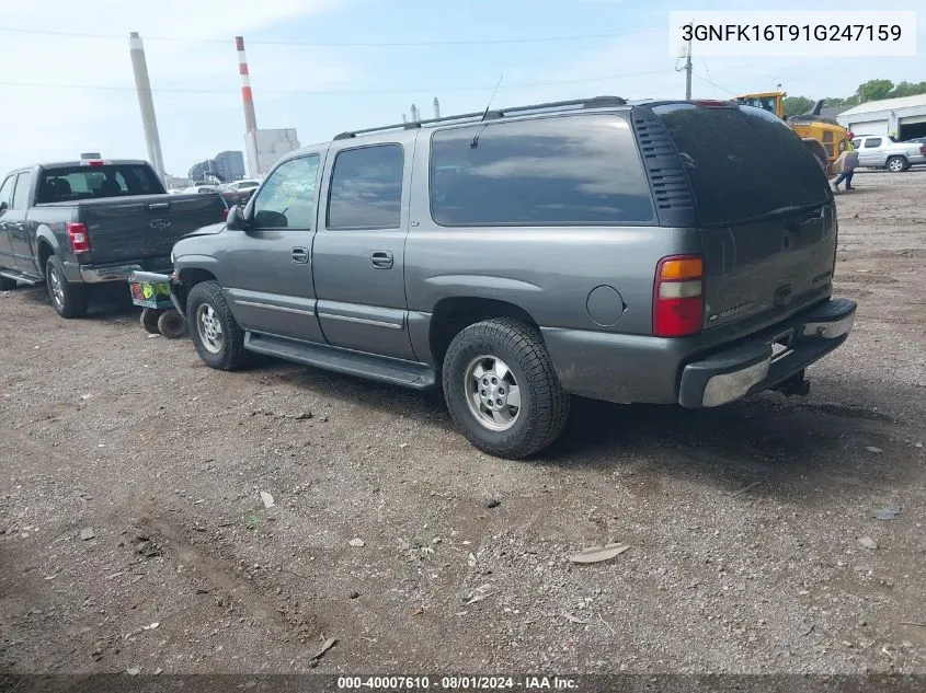 3GNFK16T91G247159 2001 Chevrolet Suburban K1500