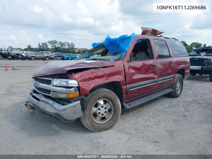 2001 Chevrolet Suburban Lt VIN: 1GNFK16T11J269686 Lot: 40057071