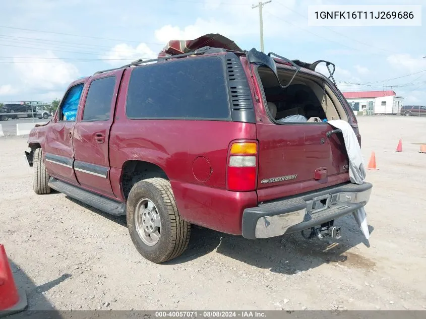 1GNFK16T11J269686 2001 Chevrolet Suburban Lt