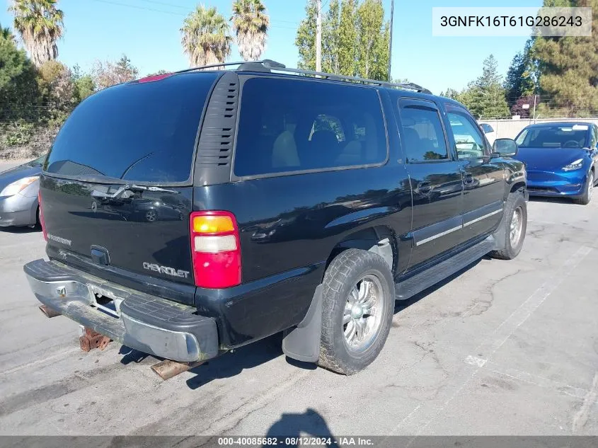 2001 Chevrolet Suburban K1500 VIN: 3GNFK16T61G286243 Lot: 40085682