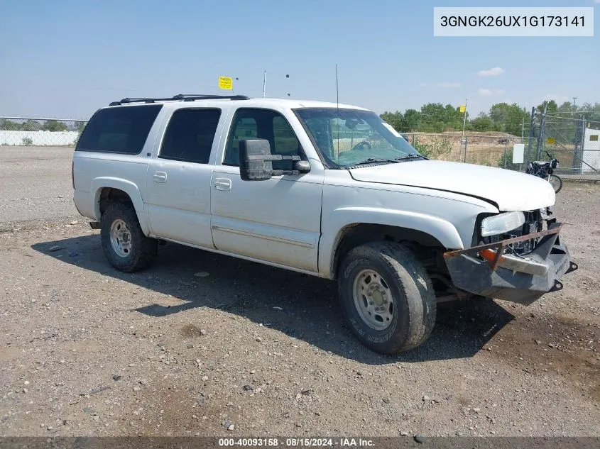 2001 Chevrolet Suburban 2500 Lt VIN: 3GNGK26UX1G173141 Lot: 40093158