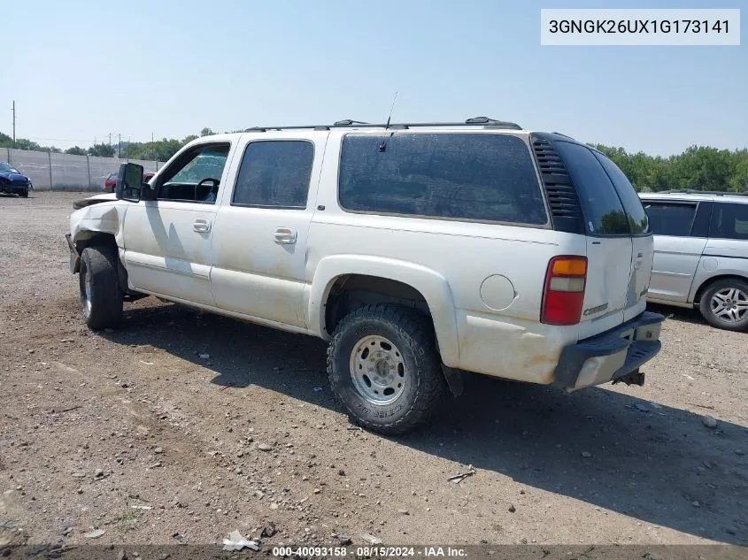 2001 Chevrolet Suburban 2500 Lt VIN: 3GNGK26UX1G173141 Lot: 40093158