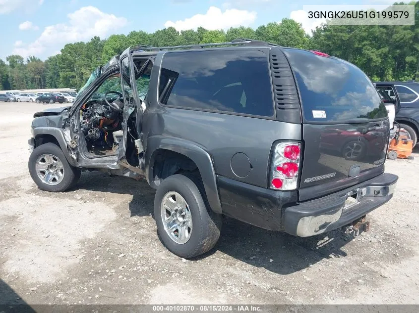 2001 Chevrolet Suburban 2500 Ls VIN: 3GNGK26U51G199579 Lot: 40102870