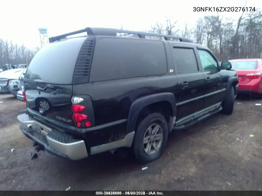 2002 Chevrolet Suburban Z71 VIN: 3GNFK16ZX2G276174 Lot: 39435650