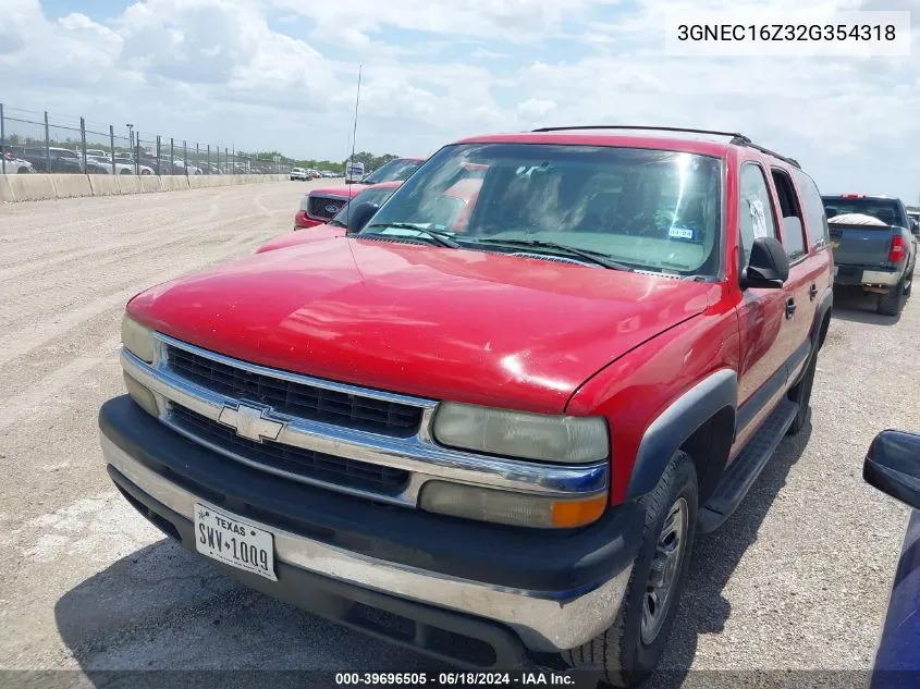 3GNEC16Z32G354318 2002 Chevrolet Suburban Ls