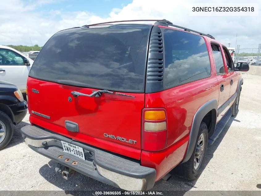 3GNEC16Z32G354318 2002 Chevrolet Suburban Ls