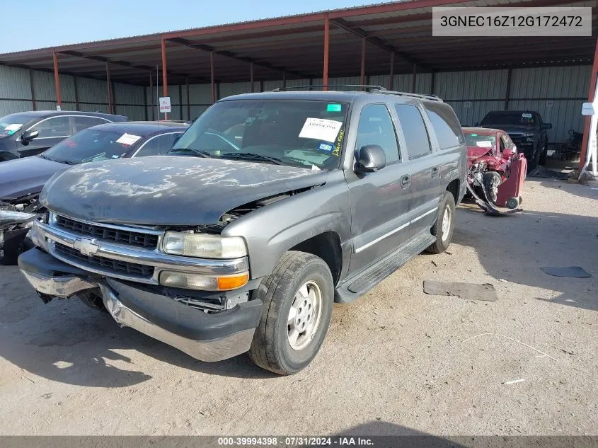 2002 Chevrolet Suburban 1500 Ls VIN: 3GNEC16Z12G172472 Lot: 39994398