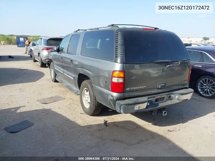 2002 Chevrolet Suburban 1500 Ls VIN: 3GNEC16Z12G172472 Lot: 39994398