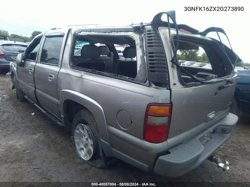 2002 Chevrolet Suburban 1500 Z71 VIN: 3GNFK16ZX2G273890 Lot: 40057004