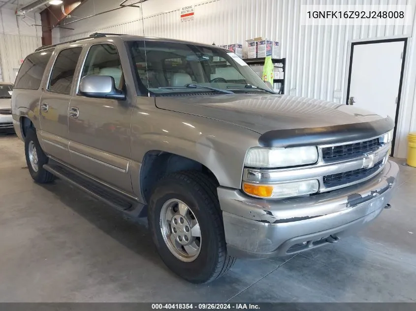 2002 Chevrolet Suburban Lt VIN: 1GNFK16Z92J248008 Lot: 40418354