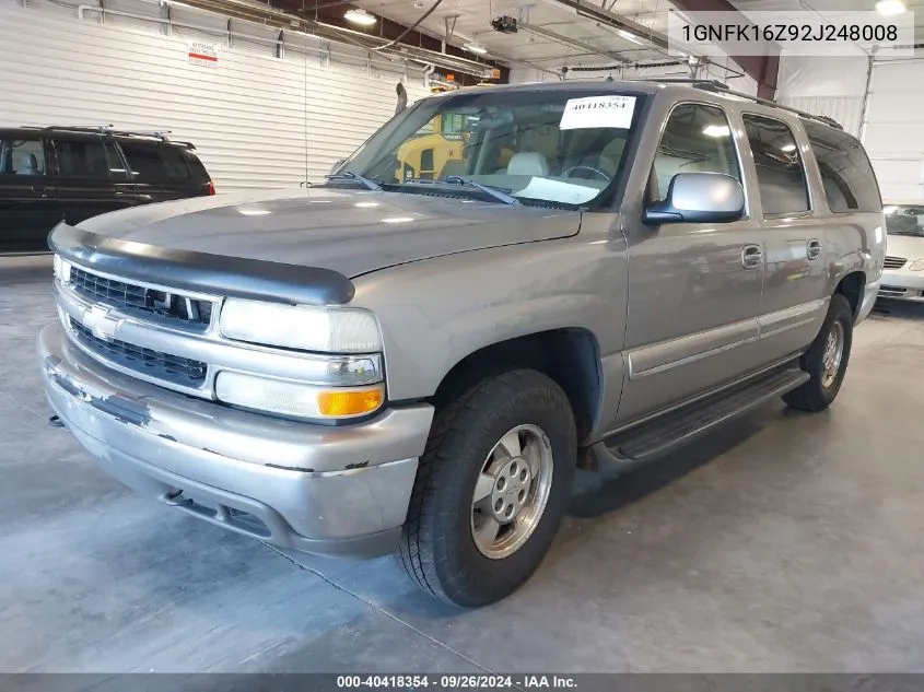 1GNFK16Z92J248008 2002 Chevrolet Suburban Lt