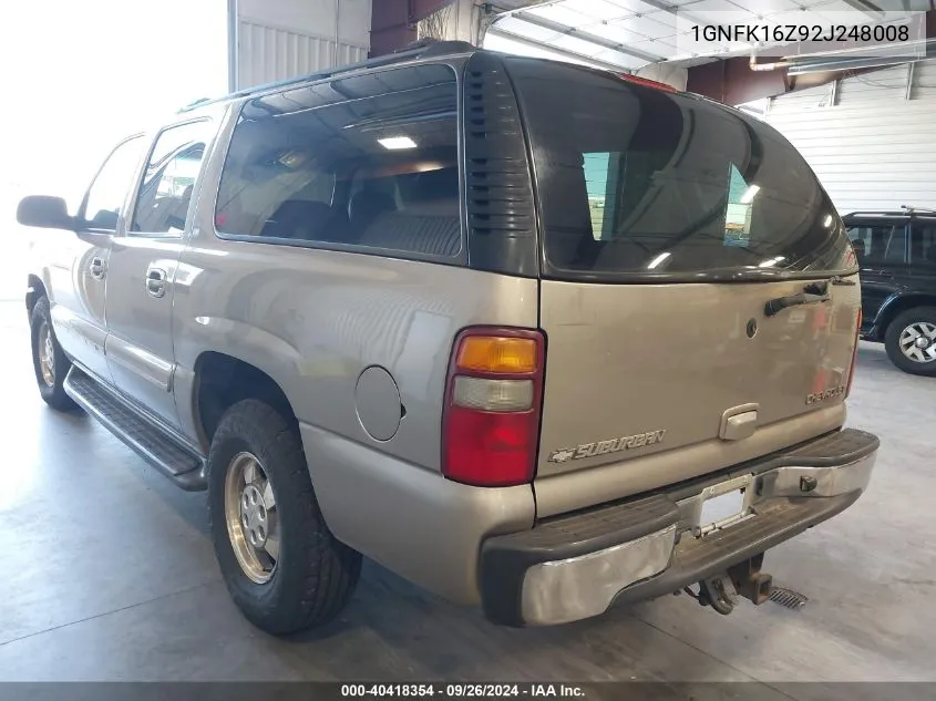 1GNFK16Z92J248008 2002 Chevrolet Suburban Lt