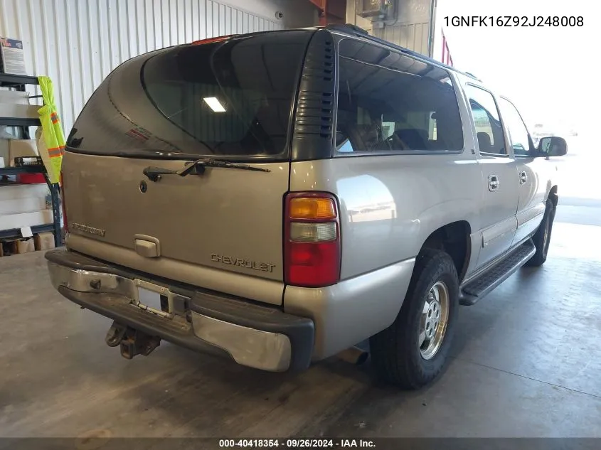 2002 Chevrolet Suburban Lt VIN: 1GNFK16Z92J248008 Lot: 40418354