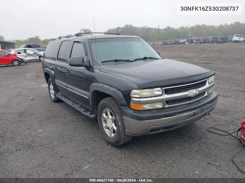 3GNFK16Z53G208737 2003 Chevrolet Suburban K1500