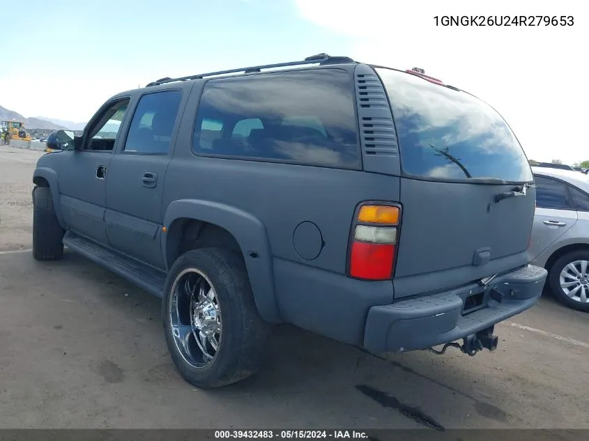 2004 Chevrolet Suburban 2500 Lt VIN: 1GNGK26U24R279653 Lot: 39432483