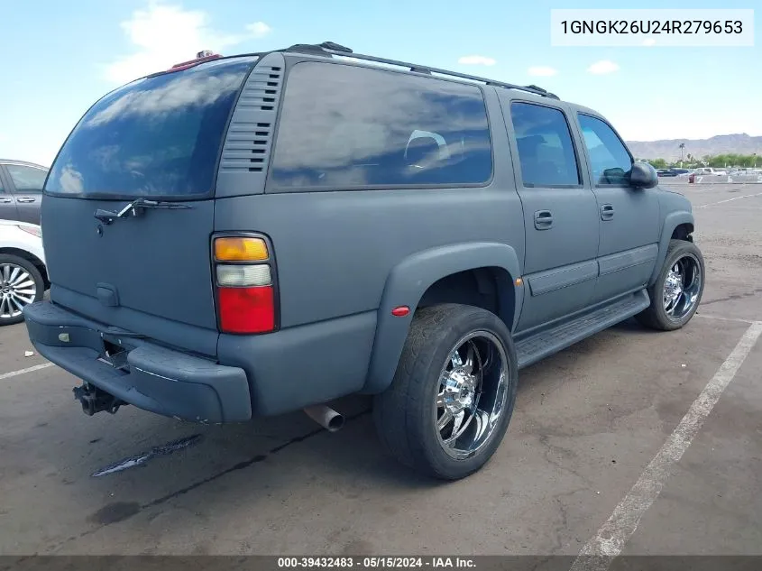 2004 Chevrolet Suburban 2500 Lt VIN: 1GNGK26U24R279653 Lot: 39432483