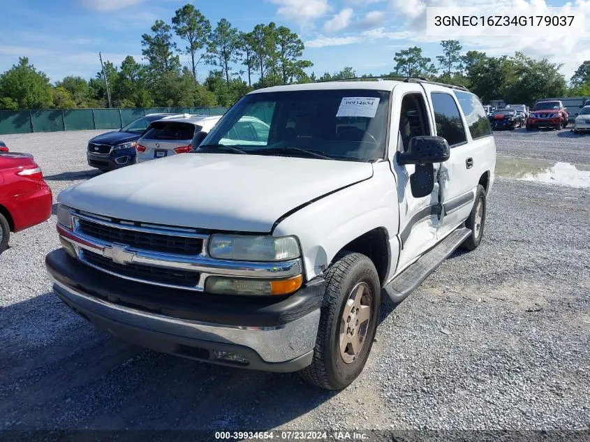 2004 Chevrolet Suburban C1500 VIN: 3GNEC16Z34G179037 Lot: 39934654