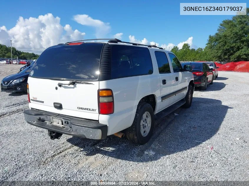 2004 Chevrolet Suburban C1500 VIN: 3GNEC16Z34G179037 Lot: 39934654