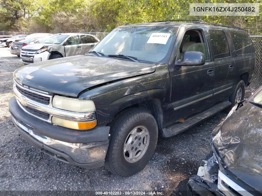 2004 Chevrolet Suburban K1500 VIN: 1GNFK16ZX4J250482 Lot: 40102283