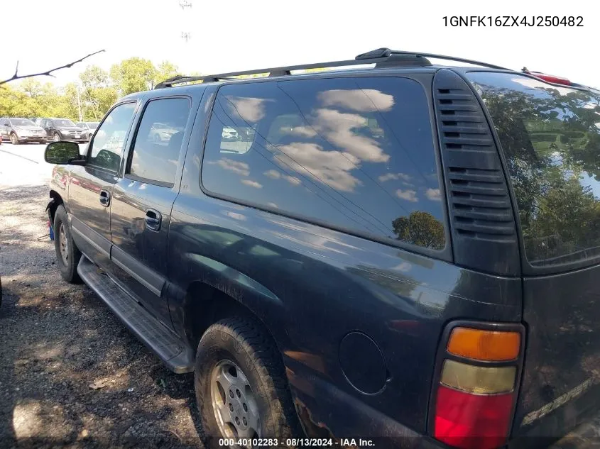 2004 Chevrolet Suburban K1500 VIN: 1GNFK16ZX4J250482 Lot: 40102283