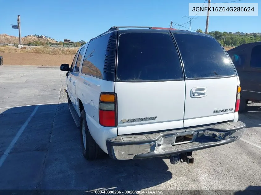 2004 Chevrolet Suburban K1500 VIN: 3GNFK16Z64G286624 Lot: 40390236