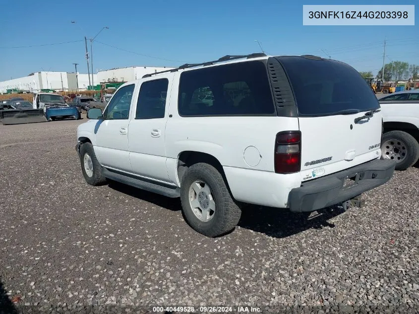 2004 Chevrolet Suburban VIN: 3GNFK16Z44G203398 Lot: 40449528