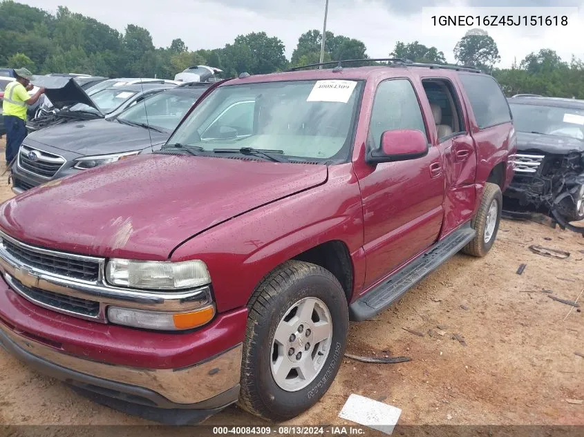 1GNEC16Z45J151618 2005 Chevrolet Suburban C1500