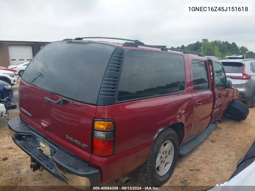 1GNEC16Z45J151618 2005 Chevrolet Suburban C1500