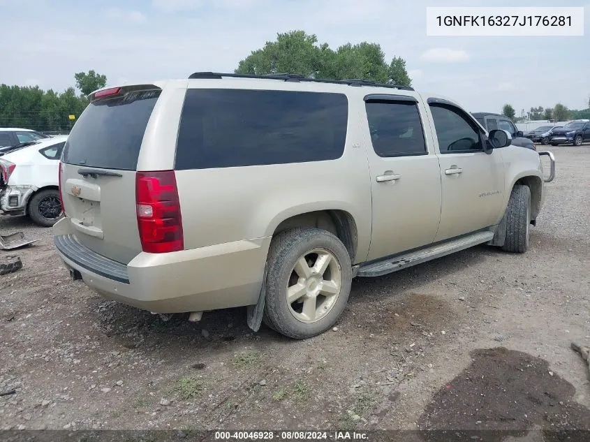 2007 Chevrolet Suburban K1500 VIN: 1GNFK16327J176281 Lot: 40046928