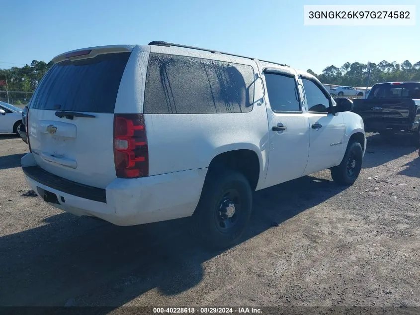 3GNGK26K97G274582 2007 Chevrolet Suburban 2500 Commercial Fleet