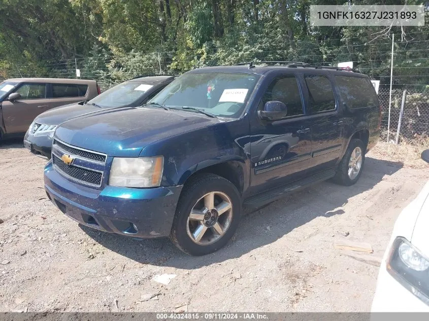 2007 Chevrolet Suburban K1500 VIN: 1GNFK16327J231893 Lot: 40324815