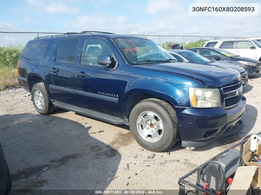 2008 Chevrolet Suburban C1500 Ls VIN: 3GNFC160X8G208593 Lot: 39971493