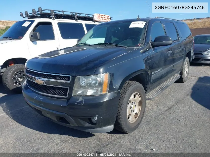 2008 Chevrolet Suburban C1500 Ls VIN: 3GNFC16078G245746 Lot: 40024711