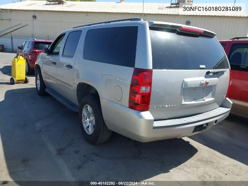 2008 Chevrolet Suburban C1500 Ls VIN: 3GNFC16018G281089 Lot: 40152292